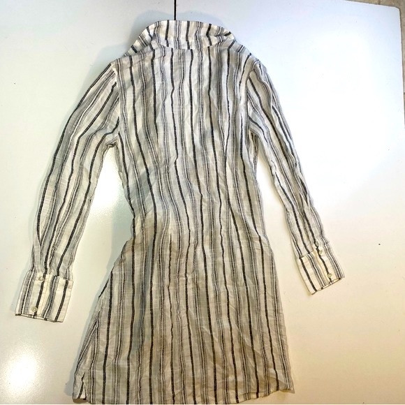 l*space White Black Striped Daydream Tunic Dress Wrap InTheColor Summer XS/TP - Picture 7 of 16